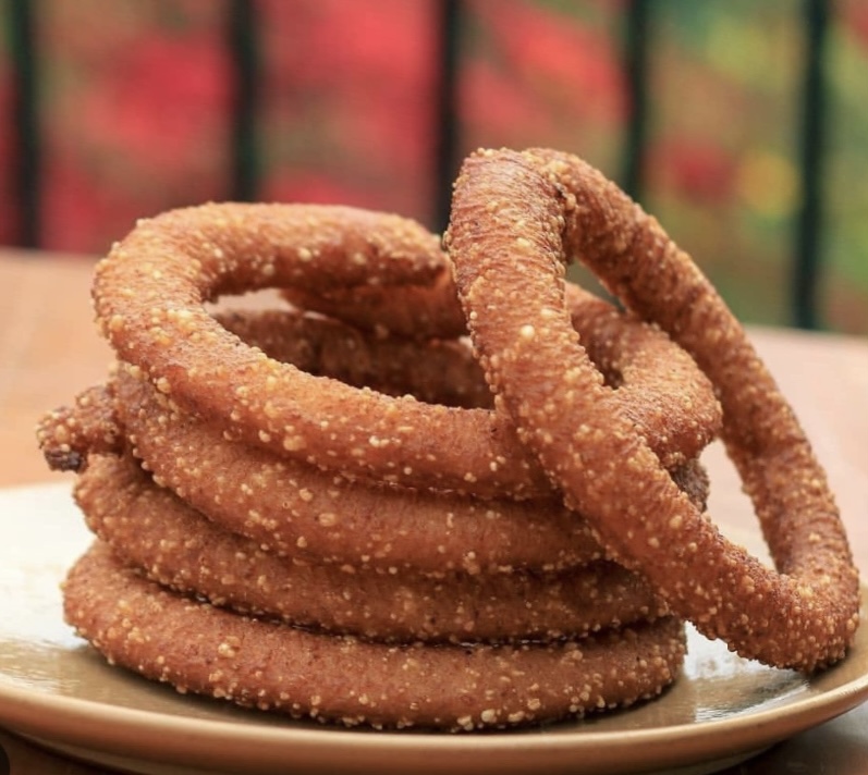Sel roti Nepali fried rice bread ring