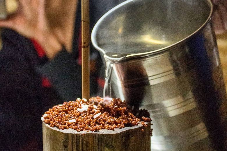 Tongba millet beer bamboo straw Nepal